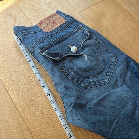 TRUE RELIGION  ZACH SLIM BLUE JEANS - 33 - Picture 11 of 16